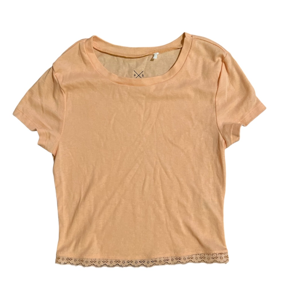 Pacsun Size XS Peachy Lace Trim Crop Top